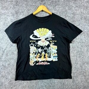 Green Day T-Shirt Unisex Large Black Cotton 1994 Tour Dookie Rock Short Sleeve